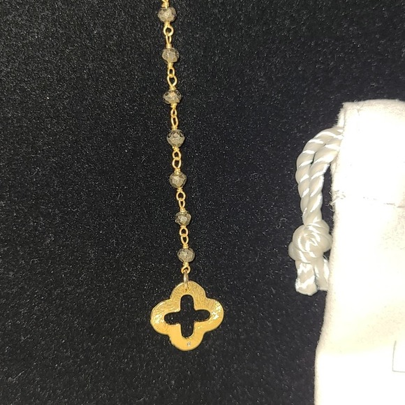 LaSoula Gold Plated Sterling Silver Y Drop Necklace - Picture 4 of 6